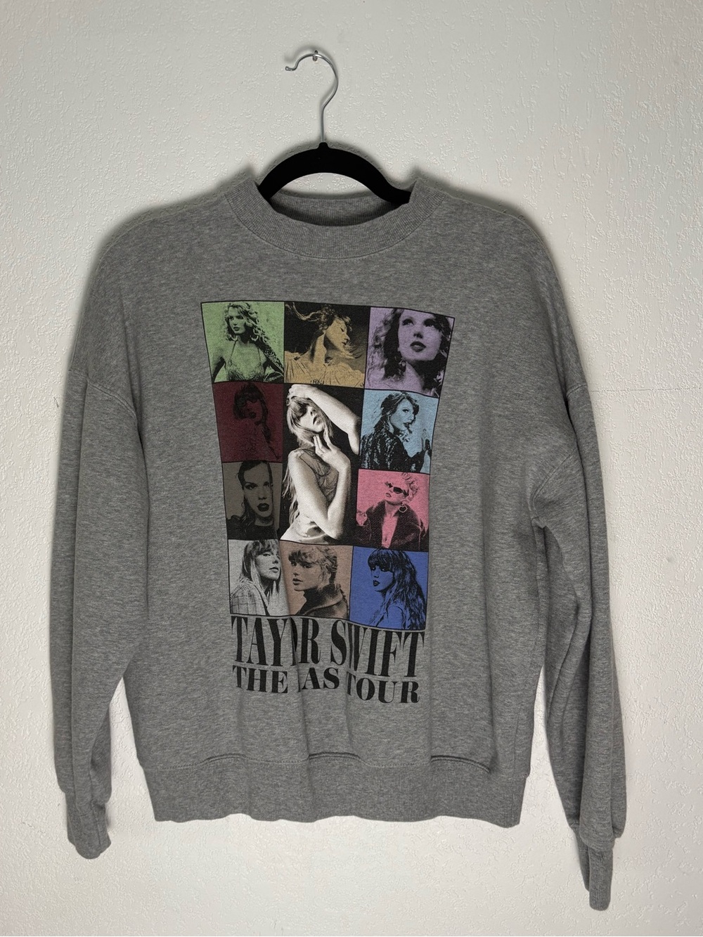 Taylor Swift The Eras Tour Gray Crewneck Sweatshirt